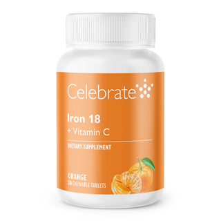Żelazo 18 mg + Witamina C, Do żucia, Orange