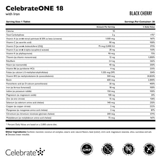 CelebrateONE 18 Einmal täglich bariatrisches Multivitamin mit Eisen, Kautabletten
