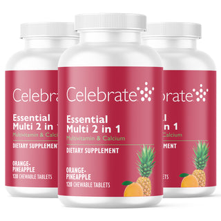 Essential Multi 2 in 1 Multivitamin mit Kalzium, Kautabletten