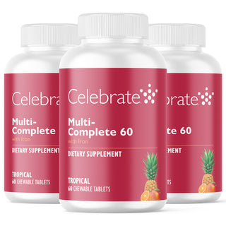 Multi-Complete 60 Bariatrisches Multivitamin mit Eisen, Kautabletten, Tropical