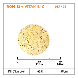 Demir 18 mg + Vitamin C, Çiğnenebilir, Orange 