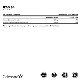 Jern 45 mg + C-vitamin, kapsler