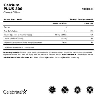 Calcium PLUS 500 Tyggetabletter 