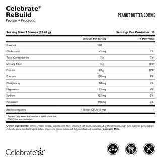 Celebrate® ReBuild Protein + Probiyotik, Toz