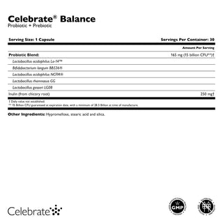 Celebrate® BALANCE Probiotikum + Präbiotikum, Kapseln
