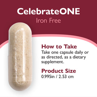 CelebrateONE einmal täglich bariatrisches Multivitamin ohne Eisen, Kapseln