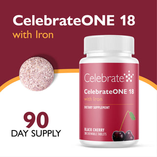 CelebrateONE 18 Einmal täglich bariatrisches Multivitamin mit Eisen, Kautabletten