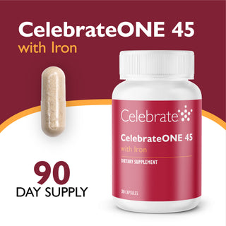 CelebrateONE 45 einmal täglich bariatrisches Multivitamin mit Eisen, Kapseln