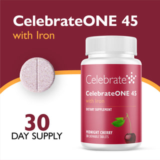 CelebrateONE 45 Einmal täglich bariatrisches Multivitamin mit Eisen, Kautabletten