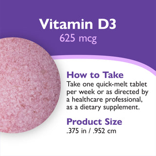 Vitamin D3 625mcg (25.000 IE), Schmelztabletten, Berry