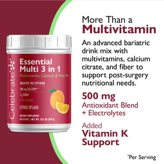 Essential Multi 3 in 1 Multivitamin mit Kalzium, Getränkemix