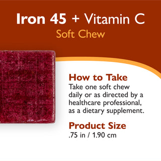 Eisen 45 mg + Vitamin C, Kaubonbons / Soft Chews