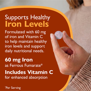 Eisen 60 mg + Vitamin C, Kautabletten, Berry