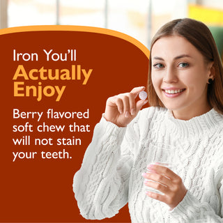 Eisen 60 mg + Vitamin C, Kautabletten, Berry