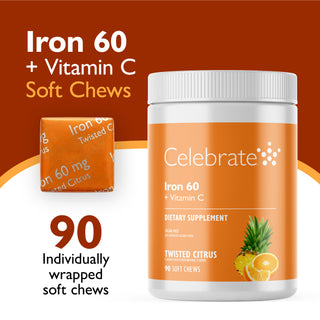 Eisen 60 mg + Vitamin C, Kaubonbons / Soft Chews, Twisted Citrus