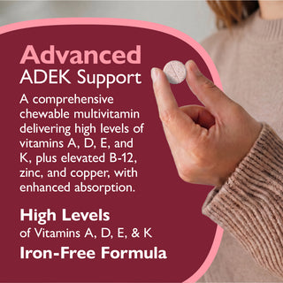 Multi-ADEK Vitamin ohne Eisen, Kautabletten, Berry Sorbet