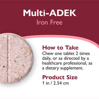 Multi-ADEK Vitamin ohne Eisen, Kautabletten, Berry Sorbet