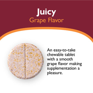 Multi-ADEK Vitamin mit 60mg Eisen, Kautabletten, Grape