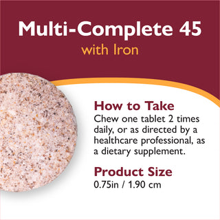 Multi-Complete 45 Bariatrisches Multivitamin mit Eisen, Kautabletten